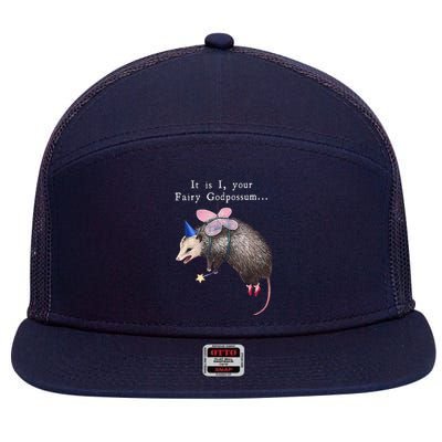 It Is I Your Fairy Godpossum 7 Panel Mesh Trucker Snapback Hat