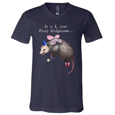 It Is I Your Fairy Godpossum V-Neck T-Shirt