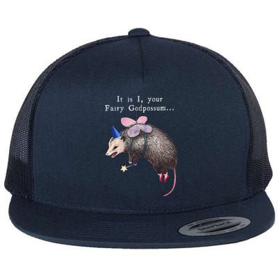 It Is I Your Fairy Godpossum Flat Bill Trucker Hat