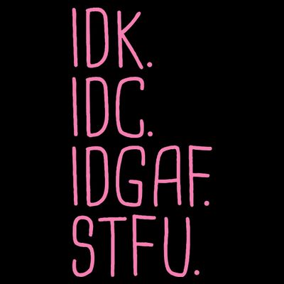 Idk Idc Idgaf Stfu I DonT Know I DonT Care Funny Meme Gift T-Shirt