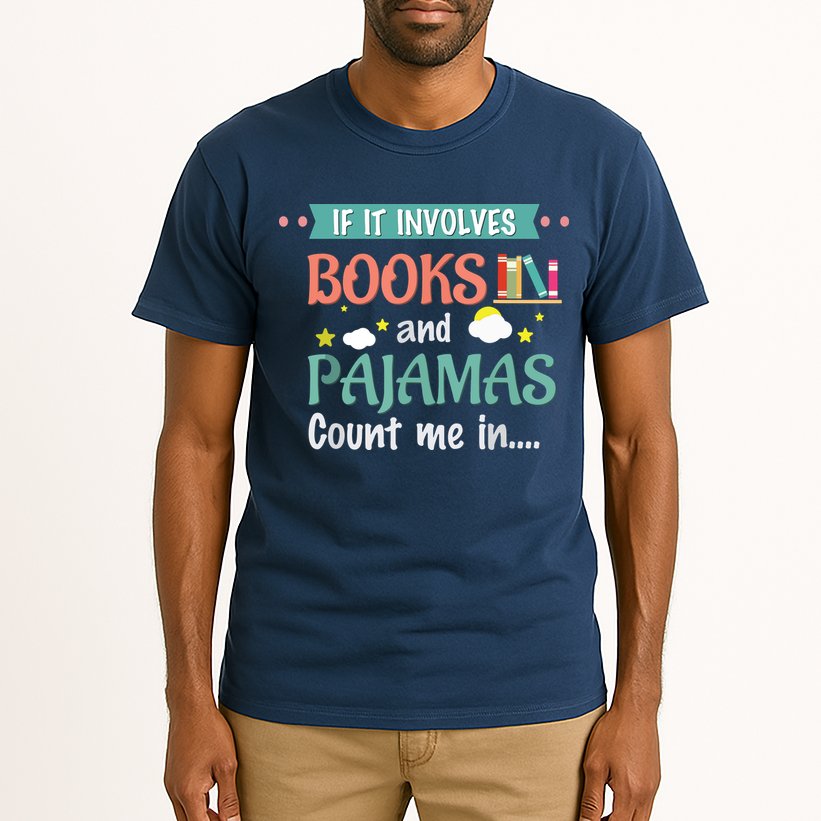 If It Involves Books And Pajamas Book Lover Gift Tall T-Shirt