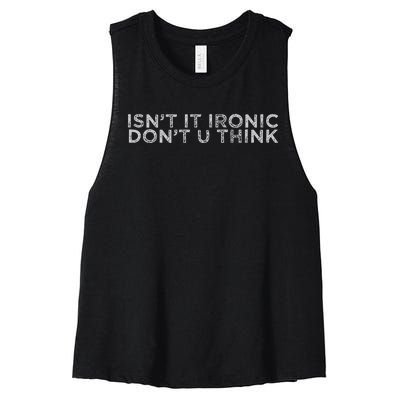 IsnT It Ironic Women's Racerback Cropped Tank