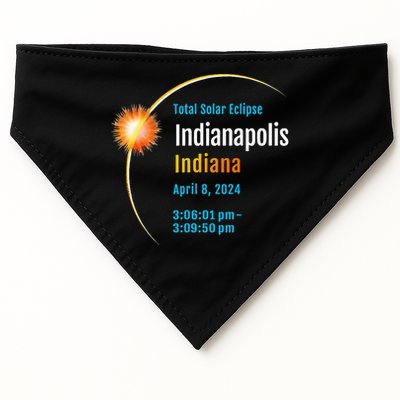 Indianapolis Indiana IN Total Solar Eclipse 2024 1 USA-Made Doggie Bandana