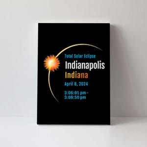 Indianapolis Indiana IN Total Solar Eclipse 2024 1 Canvas