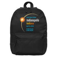 Indianapolis Indiana IN Total Solar Eclipse 2024 1 16 in Basic Backpack