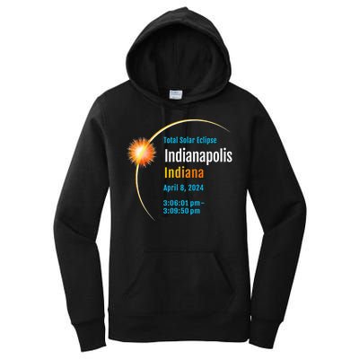 Indianapolis Indiana IN Total Solar Eclipse 2024 1 Women's Pullover Hoodie