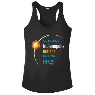 Indianapolis Indiana IN Total Solar Eclipse 2024 1 Ladies PosiCharge Competitor Racerback Tank