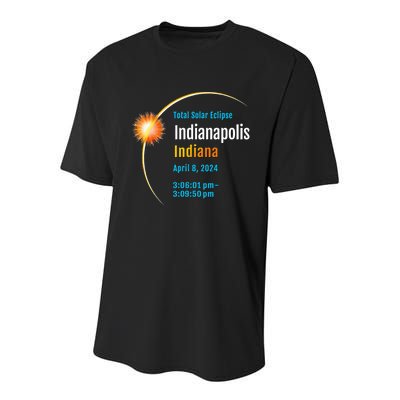 Indianapolis Indiana IN Total Solar Eclipse 2024 1 Youth Performance Sprint T-Shirt