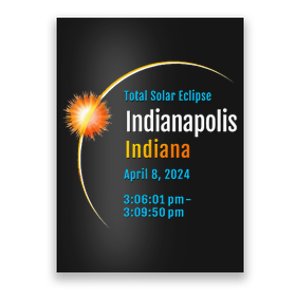 Indianapolis Indiana IN Total Solar Eclipse 2024 1 Poster