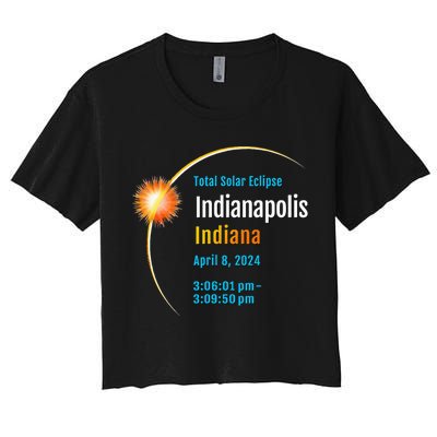 Indianapolis Indiana IN Total Solar Eclipse 2024 1 Crop Top