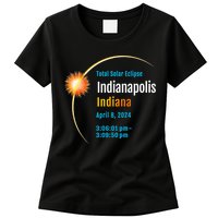 Indianapolis Indiana IN Total Solar Eclipse 2024 1 Womens T-Shirt
