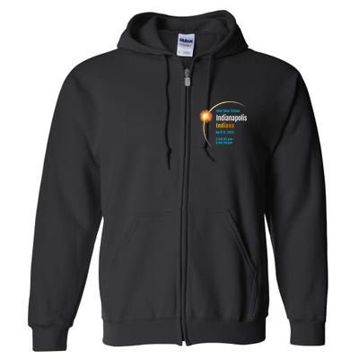 Indianapolis Indiana IN Total Solar Eclipse 2024 1 Full Zip Hoodie