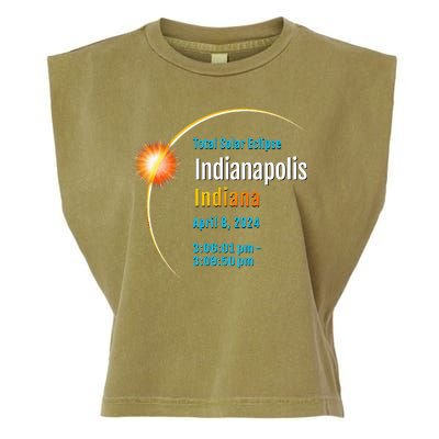 Indianapolis Indiana IN Total Solar Eclipse 2024 1 Garment-Dyed Women's Muscle Tee