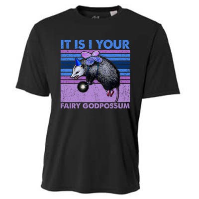 It Is I Your Fairy Godpossum Retro Opossum Lover Cooling Performance Crew T-Shirt