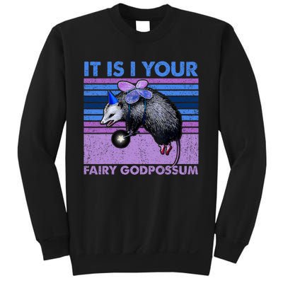 It Is I Your Fairy Godpossum Retro Opossum Lover Sweatshirt