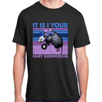 It Is I Your Fairy Godpossum Retro Opossum Lover Adult ChromaSoft Performance T-Shirt