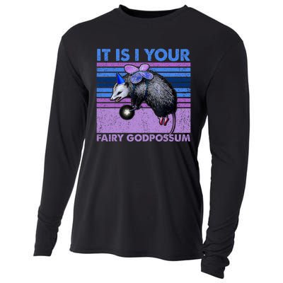 It Is I Your Fairy Godpossum Retro Opossum Lover Cooling Performance Long Sleeve Crew