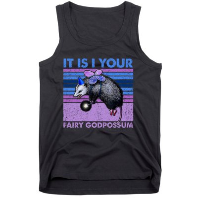 It Is I Your Fairy Godpossum Retro Opossum Lover Tank Top