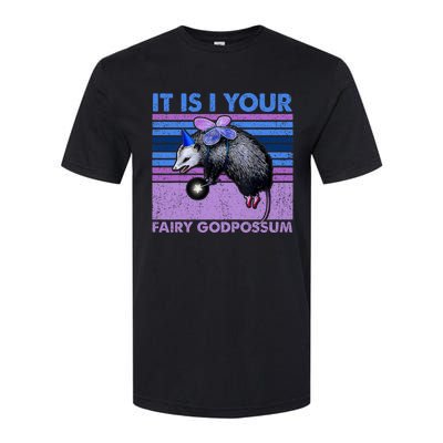 It Is I Your Fairy Godpossum Retro Opossum Lover Softstyle CVC T-Shirt