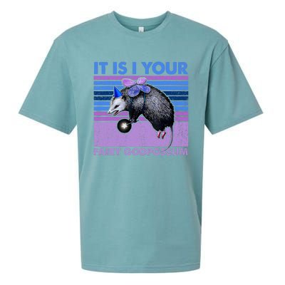 It Is I Your Fairy Godpossum Retro Opossum Lover Sueded Cloud Jersey T-Shirt