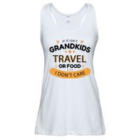 If It Isn't Grandkids Travel Or Food I Don't Care Funny Grandparent Ladies Essential Flowy Tank