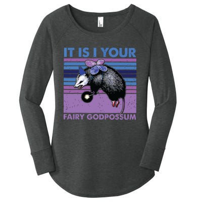 It Is I Your Fairy Godpossum Retro Opossum Lover Women's Perfect Tri Tunic Long Sleeve Shirt