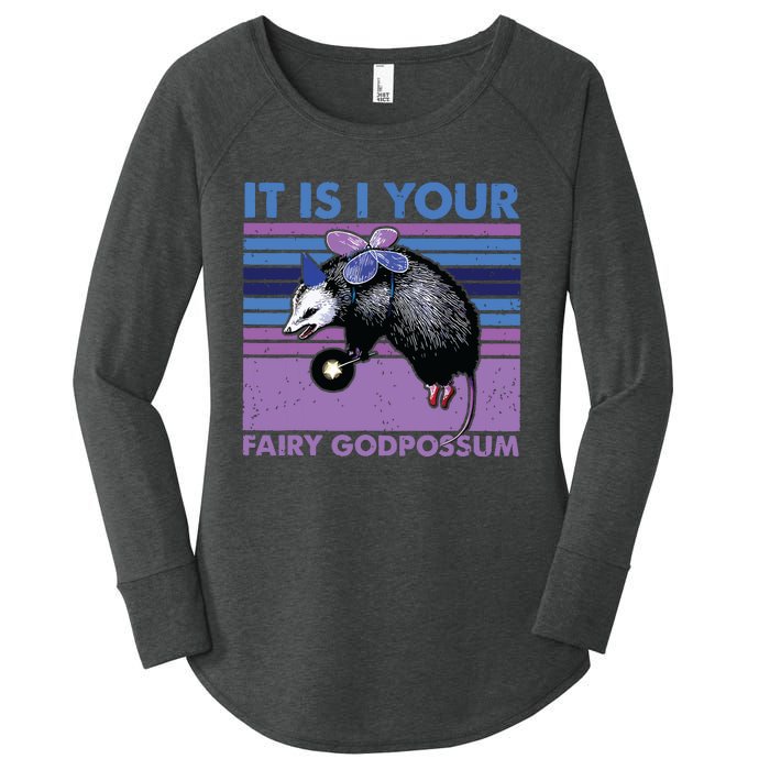 It Is I Your Fairy Godpossum Retro Opossum Lover Women's Perfect Tri Tunic Long Sleeve Shirt