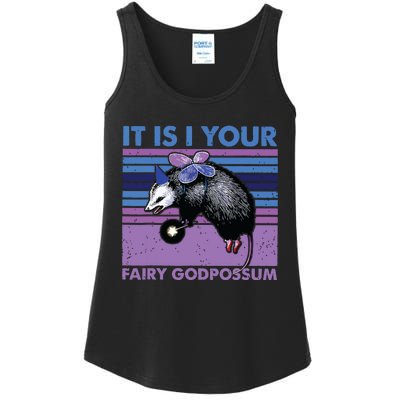 It Is I Your Fairy Godpossum Retro Opossum Lover Ladies Essential Tank