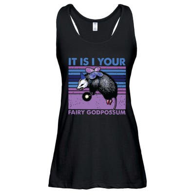 It Is I Your Fairy Godpossum Retro Opossum Lover Ladies Essential Flowy Tank