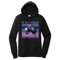 It Is I Your Fairy Godpossum Retro Opossum Lover Women's Pullover Hoodie