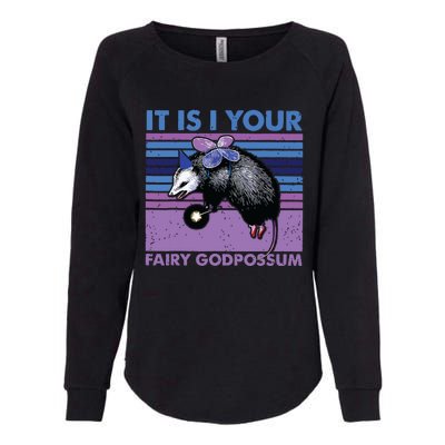 It Is I Your Fairy Godpossum Retro Opossum Lover Womens California Wash Sweatshirt