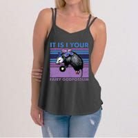 It Is I Your Fairy Godpossum Retro Opossum Lover Women's Strappy Tank