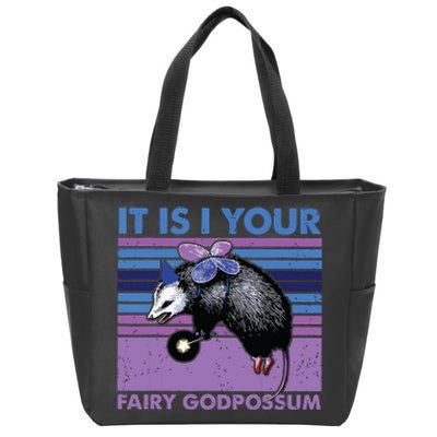 It Is I Your Fairy Godpossum Retro Opossum Lover Zip Tote Bag