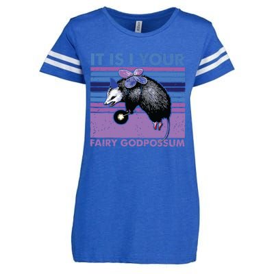 It Is I Your Fairy Godpossum Retro Opossum Lover Enza Ladies Jersey Football T-Shirt