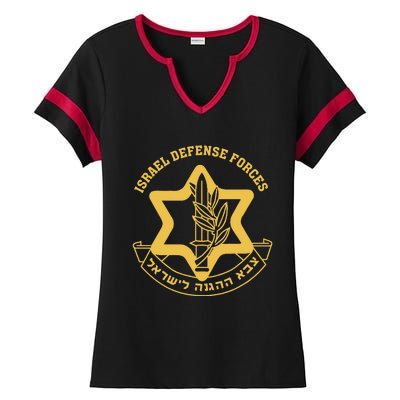 Idf Israel Israeli Defense Forces Zahal Ladies Halftime Notch Neck Tee