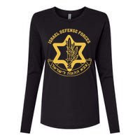 Idf Israel Israeli Defense Forces Zahal Womens Cotton Relaxed Long Sleeve T-Shirt