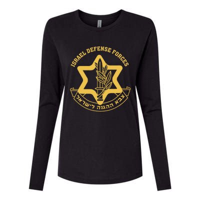 Idf Israel Israeli Defense Forces Zahal Womens Cotton Relaxed Long Sleeve T-Shirt