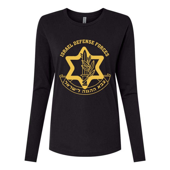 Idf Israel Israeli Defense Forces Zahal Womens Cotton Relaxed Long Sleeve T-Shirt