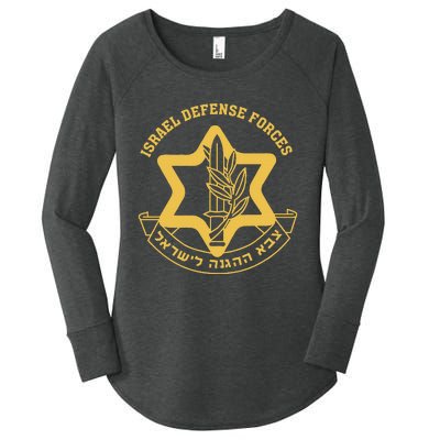 Idf Israel Israeli Defense Forces Zahal Women's Perfect Tri Tunic Long Sleeve Shirt