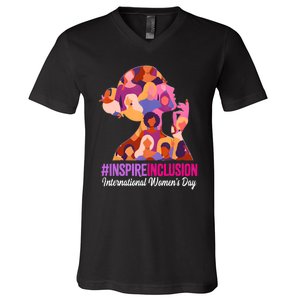 Inspire Inclusion International Women Day 2024 V-Neck T-Shirt