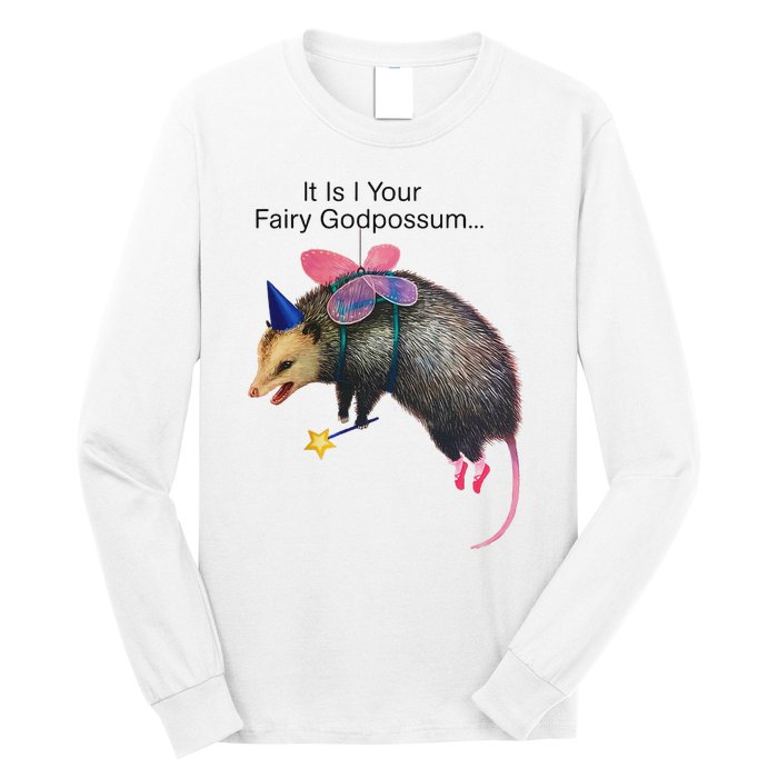 It Is I Your Fairy Godpossum Funny Design Long Sleeve Shirt