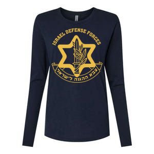 Idf Israel Israeli Defense Forces Zahal Womens Cotton Relaxed Long Sleeve T-Shirt