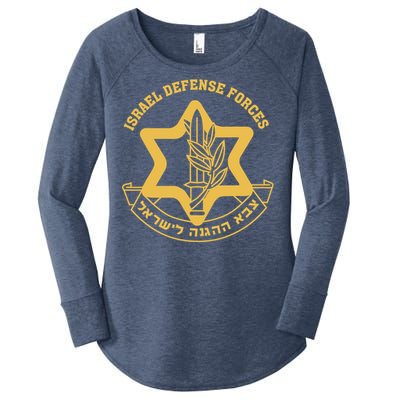 Idf Israel Israeli Defense Forces Zahal Women's Perfect Tri Tunic Long Sleeve Shirt