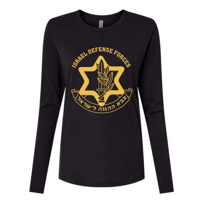 IDF Israel Israeli Defense Forces Zahal Womens Cotton Relaxed Long Sleeve T-Shirt