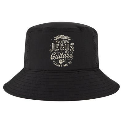 If It Involves Jesus And Guitars Guitarist Christian Music Cool Comfort Performance Bucket Hat