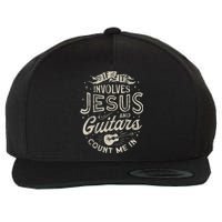 If It Involves Jesus And Guitars Guitarist Christian Music Wool Snapback Cap