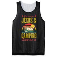 If It Involves Jesus And Camping Count Me In Mesh Reversible Basketball Jersey Tank