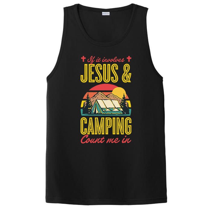 If It Involves Jesus And Camping Count Me In PosiCharge Competitor Tank