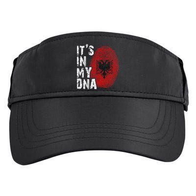 It is in my DNA fingerprint genes Albania flag country Gift Adult Drive Performance Visor
