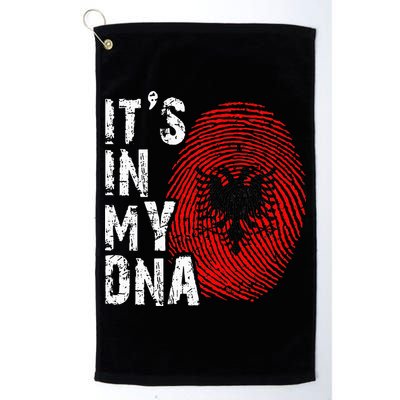 It is in my DNA fingerprint genes Albania flag country Gift Golf Towel